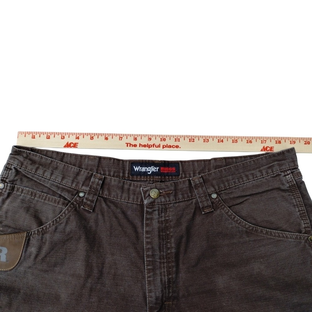 Wrangler Riggs Workwear Ripstop Pants Men's 38x30 Brown Cargo Carpenter Utility‎ - Picture 10 of 11